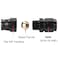 Podavelle 6AN Female Flare to 38 Hardline Compression Fitting Adapter Straight Aluminum Black