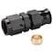Podavelle 6AN Female Flare to 38 Hardline Compression Fitting Adapter Straight Aluminum Black