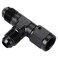 Podavelle 6AN Male Flare Tee T Fitting Adapter with AN6 Female Swivel On Run Aluminum Black