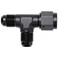 Podavelle 6AN Male Flare Tee T Fitting Adapter with AN6 Female Swivel On Run Aluminum Black