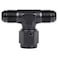 Podavelle 6AN Male Flare Tee T Fitting Adapter with AN6 Female Swivel On Side Aluminum Black
