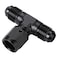 Podavelle 6AN Male Flare Tee T Fitting Adapter with AN6 Female Swivel On Side Aluminum Black