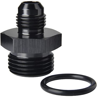 Podavelle 6AN Male Flare to 10AN ORB Oring Boss Fuel Pump Rail Adapter Fitting Aluminum Black