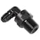 Podavelle 6AN Male Flare to 12 NPT Pipe Swivel 90 Degree Fitting Adapter Connector Aluminum Black
