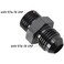 Podavelle 6AN Male Flare to 6AN ORB Oring Boss Fuel Pump Rail Adapter Fitting Aluminum Black