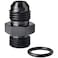 Podavelle 6AN Male Flare to 6AN ORB Oring Boss Fuel Pump Rail Adapter Fitting Aluminum Black