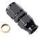 Podavelle 8AN Female Flare to 12 Hardline Compression Fitting Adapter Straight Aluminum Black