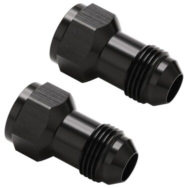 Podavelle 8AN Female Flare to 8AN Male Flare Extension Fitting Adapter Straight Aluminum Black 2PCS