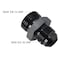 Podavelle 8AN Male Flare to 10AN ORB Oring Boss Fuel Pump Rail Adapter Fitting Aluminum Black