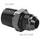Podavelle 8AN Male Flare to 34 NPT Pipe Fitting Adapter Union Connector Straight Aluminum Black Pack of 2