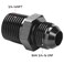 Podavelle 8AN Male Flare to 34 NPT Pipe Fitting Adapter Union Connector Straight Aluminum Black Pack of 2