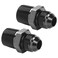 Podavelle 8AN Male Flare to 34 NPT Pipe Fitting Adapter Union Connector Straight Aluminum Black Pack of 2