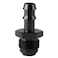 Podavelle 8AN Male Flare to 38 Hose Barb Straight Fitting Adapter Aluminum Black