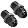 Podavelle 8AN Male Flare to 38 NPT Fitting Adapter Union Connector Straight Aluminum Black Pack of 2