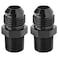 Podavelle 8AN Male Flare to 38 NPT Fitting Adapter Union Connector Straight Aluminum Black Pack of 2
