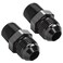 Podavelle 8AN Male Flare to 38 NPT Fitting Adapter Union Connector Straight Aluminum Black Pack of 2