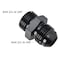 Podavelle 8AN Male Flare to 8AN ORB Oring Boss Fuel Pump Rail Adapter Fitting Aluminum Black