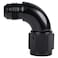 Podavelle 90 Degree 6AN Male to 6AN Female Swivel Full Flow Fitting Adapter Coupler Aluminum Black