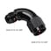 Podavelle 90 Degree 6AN Male to 6AN Female Swivel Full Flow Fitting Adapter Coupler Aluminum Black