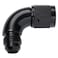 Podavelle 90 Degree 6AN Male to 6AN Female Swivel Full Flow Fitting Adapter Coupler Aluminum Black