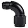 Podavelle 90 Degree 6AN Male to 6AN Female Swivel Full Flow Fitting Adapter Coupler Aluminum Black