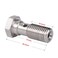 Podavelle M12x15 Metric Stainless Steel Single Banjo Bolt Brake Fitting Adapter 31mm Long with Copper Washers