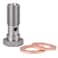 Podavelle M12x15 Metric Stainless Steel Single Banjo Bolt Brake Fitting Adapter 31mm Long with Copper Washers