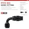 PTNHZ 2PCS 6AN 90 Degree PTFE E85 Hose Fitting End Only For PTFE Nylon Stainless Steel Braided Oil Fuel Line Reusable Hose Adaptor Anodized Aluminum Alloy Black