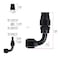 PTNHZ 2PCS 6AN 90 Degree PTFE E85 Hose Fitting End Only For PTFE Nylon Stainless Steel Braided Oil Fuel Line Reusable Hose Adaptor Anodized Aluminum Alloy Black