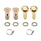 Rrina 2 Sets M14 Banjo Hose Barb Bolt Fittings Banjo Bolt Screw Crush Washer Kit with Hose Clamp for Car Motorcycle