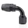 STPCTOU 10AN Hose End Fitting 90 Degree Swivel for Braided Fuel Hose Black Anodized Aluminum 90 Degree AN10
