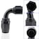 STPCTOU 10AN Hose End Fitting 90 Degree Swivel for Braided Fuel Hose Black Anodized Aluminum 90 Degree AN10