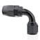 STPCTOU 10AN Hose End Fitting 90 Degree Swivel for Braided Fuel Hose Black Anodized Aluminum 90 Degree AN10
