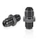 STPCTOU 6AN Male Flare to 12 x 20 Inverted Straight Hose Fitting Aluminum Fitting Adapter Connector Black Anodized Surface Fuel FittingPack of 2