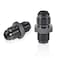 STPCTOU 6AN Male Flare to 12 x 20 Inverted Straight Hose Fitting Aluminum Fitting Adapter Connector Black Anodized Surface Fuel FittingPack of 2