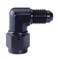 SYKRSS 4AN Aluminum Anodize Finish MaleFemale 90 Degree Flare Bulkhead Fitting Adapter AN4 Black