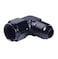 SYKRSS 4AN Aluminum Anodize Finish MaleFemale 90 Degree Flare Bulkhead Fitting Adapter AN4 Black