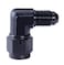 SYKRSS 4AN Aluminum Anodize Finish MaleFemale 90 Degree Flare Bulkhead Fitting Adapter AN4 Black