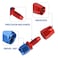 TOMALL 6AN Hose End Fitting Straight Swivel Aluminum 2PCS for Braided Fuel Oil Gas Line Hose End RedBlue