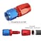 TOMALL 6AN Hose End Fitting Straight Swivel Aluminum 2PCS for Braided Fuel Oil Gas Line Hose End RedBlue
