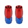 TOMALL 6AN Hose End Fitting Straight Swivel Aluminum 2PCS for Braided Fuel Oil Gas Line Hose End RedBlue