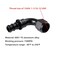 Ucreative 12AN 90 Degree Push Lock Hose Fitting End Black 2PCS