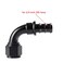 Ucreative 12AN 90 Degree Push Lock Hose Fitting End Black 2PCS