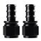 Ucreative 12AN Straight Push Lock Hose Fitting End Black 2PCS
