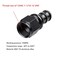 Ucreative 12AN Straight Push Lock Hose Fitting End Black 2PCS