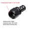 Ucreative 12AN Straight Push Lock Hose Fitting End Black 2PCS