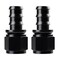 Ucreative 12AN Straight Push Lock Hose Fitting End Black 2PCS