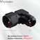 VVORHSBELL 12AN Female to AN12 Male Flare 90 Degree Swivel Fitting Adapter AluminiumBlack