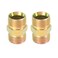 X AUTOHAUX M22x15 to M22x15 Male Thread Car Straight Iron Hose Pipe Fitting Connector Adapter 2 Pcs