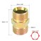 X AUTOHAUX M22x15 to M22x15 Male Thread Car Straight Iron Hose Pipe Fitting Connector Adapter 2 Pcs